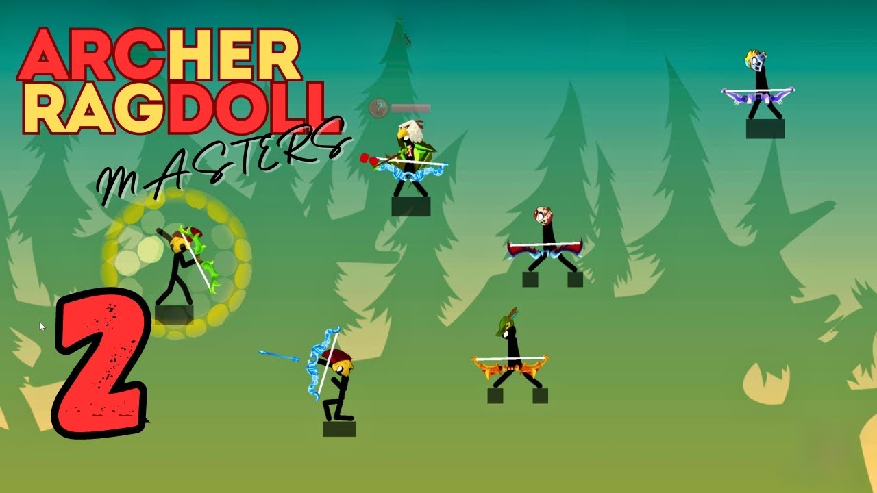 Archer Ragdoll Masters level design with challenging archery scenarios