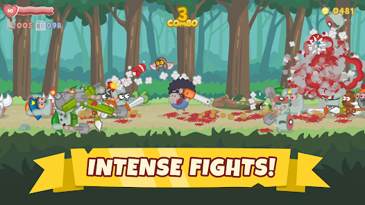 Bacon Survivor arena packed with slimes and bats surrounding the pig hero