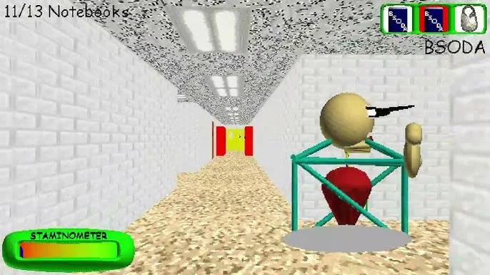 Baldi's Basics retro horror chase and school survival gameplay