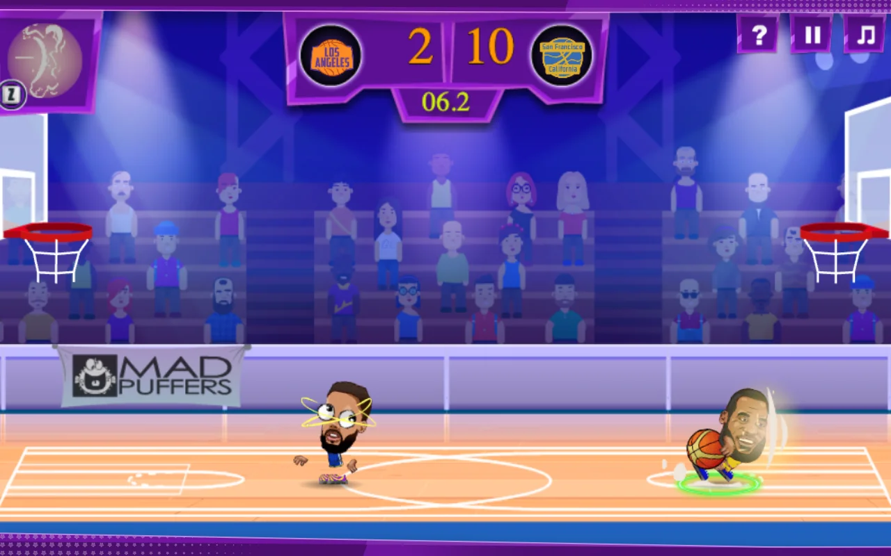 Basketball Legends gameplay with arcade dunk and defense exchanges