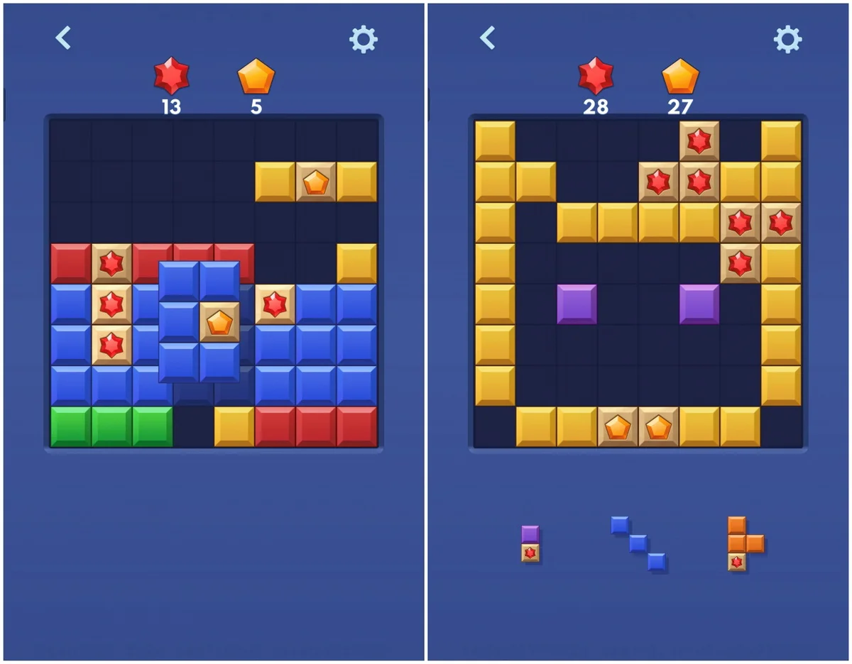 Block Blast board planning and shape allocation