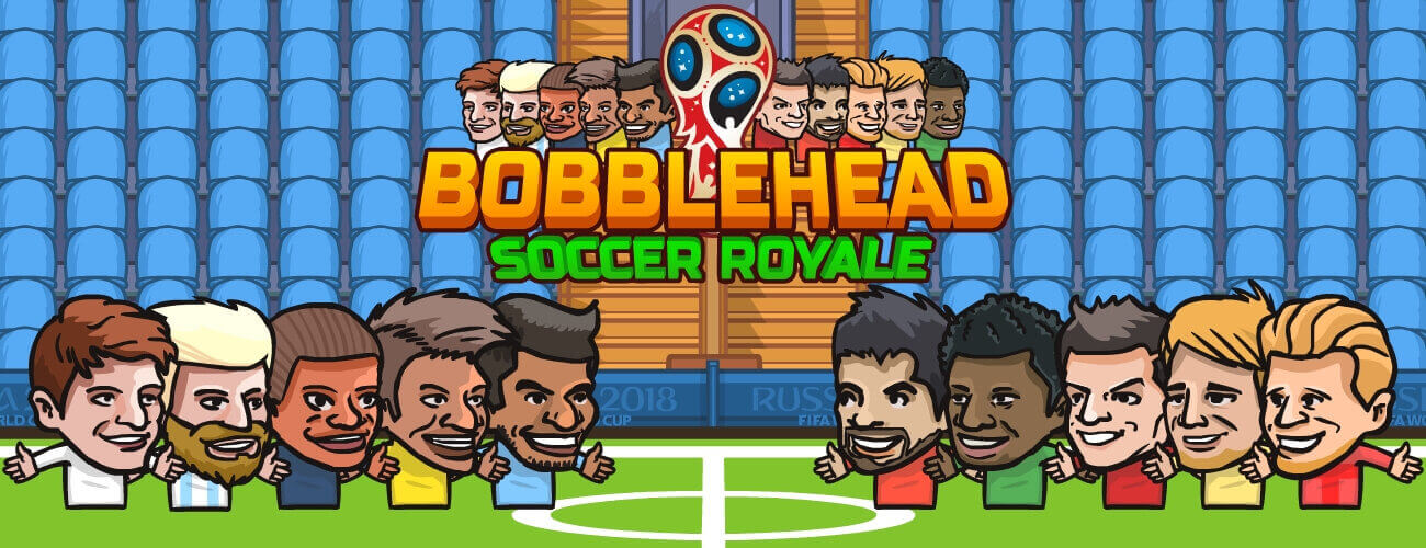 Bobblehead Soccer gameplay featuring wobbling players and fast arcade soccer action