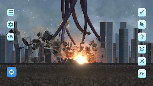 A black hole pulling a city block apart in City Smash