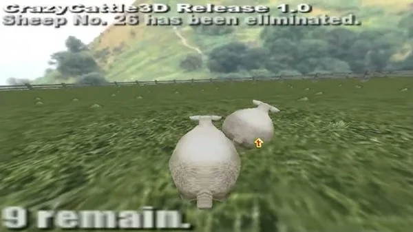 Crazy Cattle 3D knockback timing and survival routing