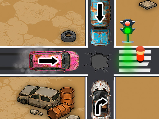 Crazy Van truck smashing through zombies in a fast arcade action scene