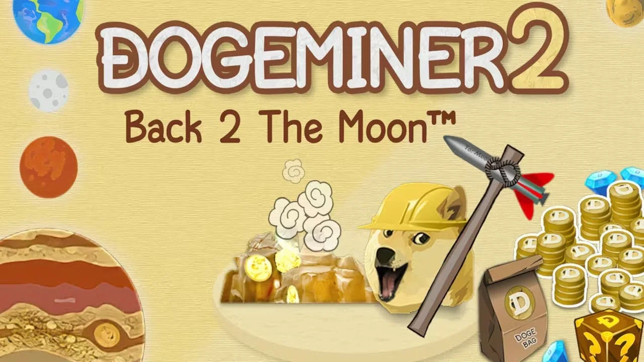 Doge Miner 2 progression screen with upgrades and mining economy