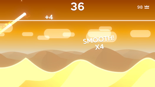 Dune Dash ball diving toward the slope of a sand dune to pick up speed