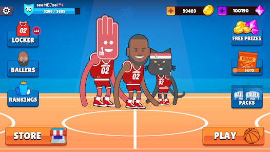 Dunkers 2 character selection screen showing various unlockable athletes