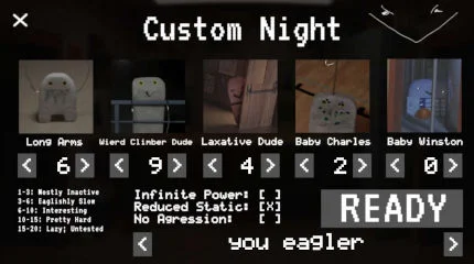 Five Nights at Winston's night guard survival against animatronic threat