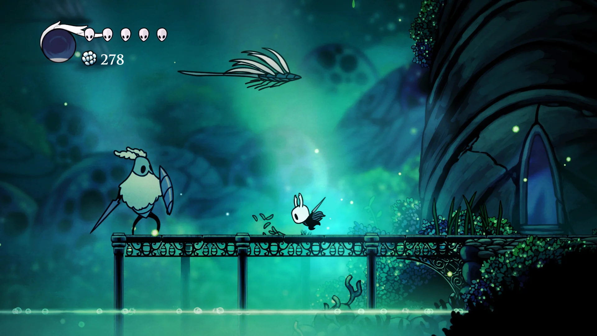 Hollow Knight exploration and Dream Nail lore discovery in Hallownest