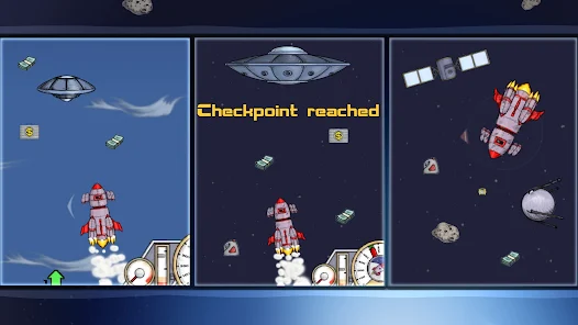 The Into Space 2 upgrade hangar with rocket parts and prices
