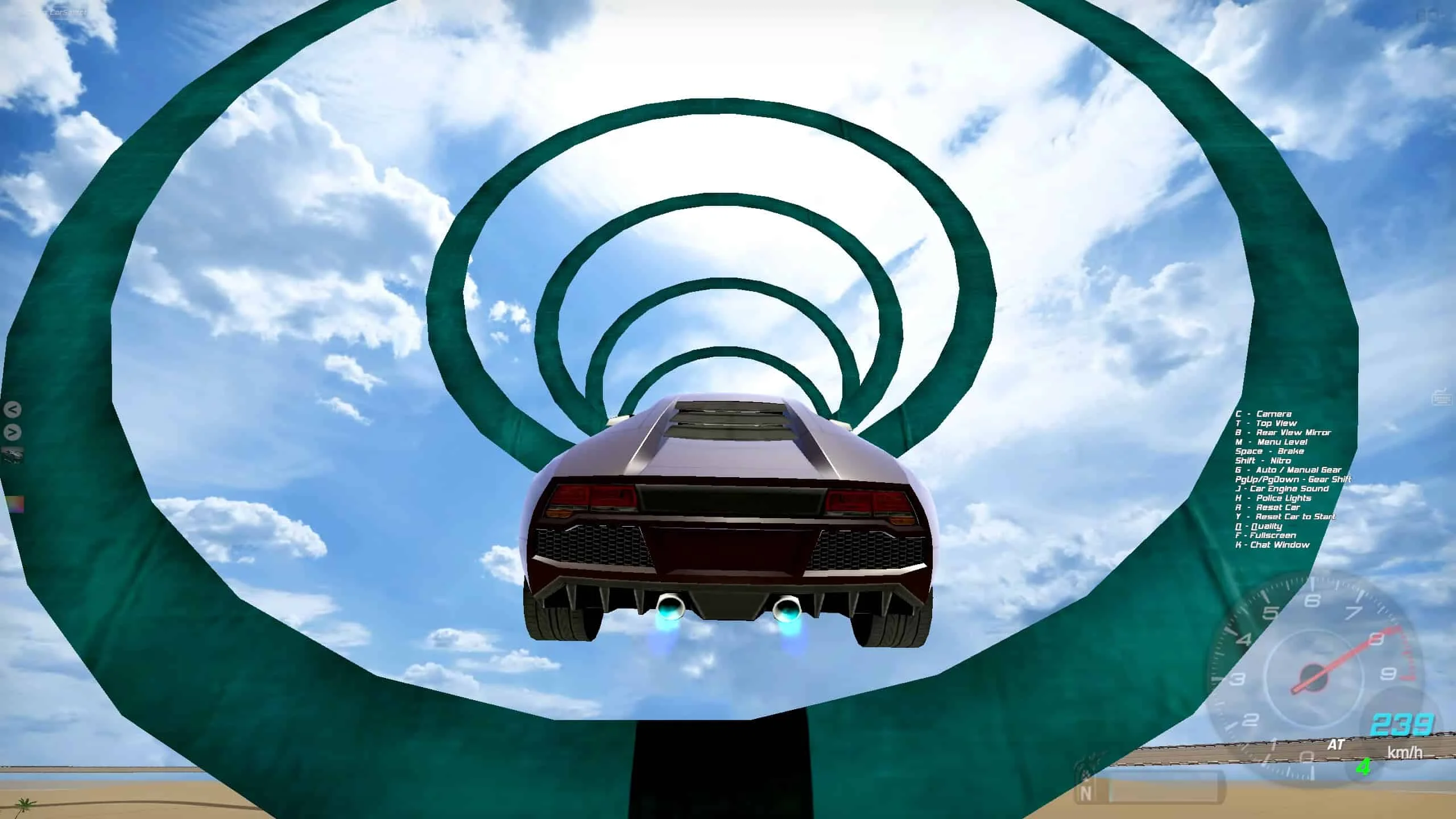 Madalin Stunt Cars 2 supercar drifting on a wide stunt map