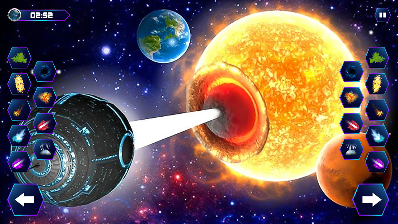 Planet Destruction laser hitting the Earth from space
