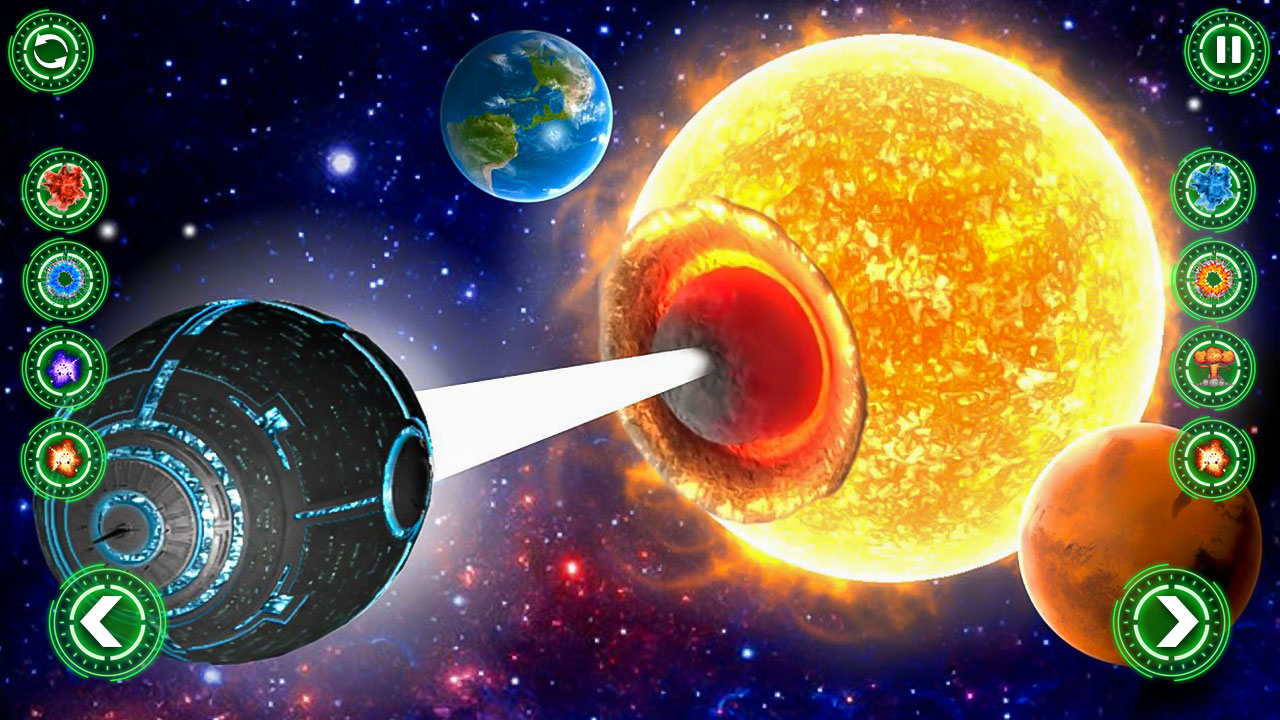 Planet Destruction planet cracking apart with fire and debris