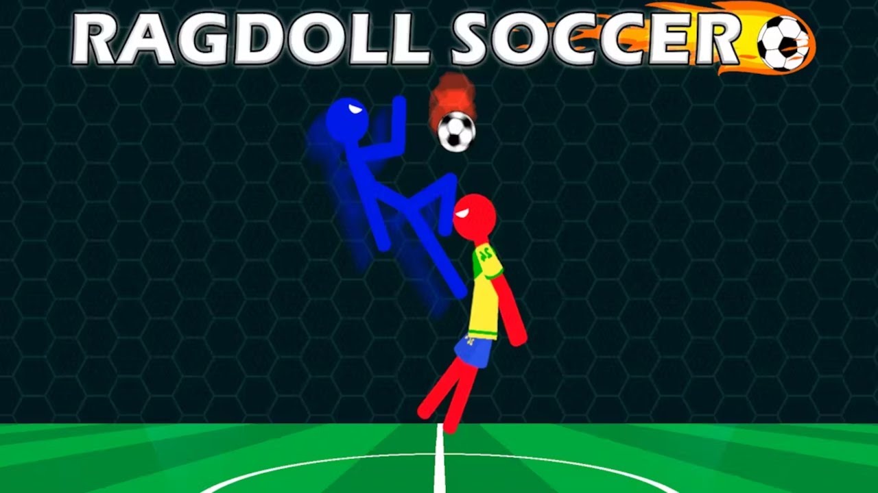 Ragdoll Soccer gameplay showing floppy players in chaotic soccer action