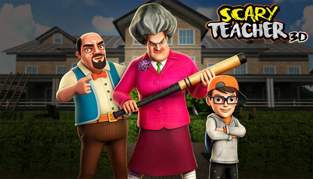 Scary Teacher 3D mission scene inside Miss T house with stealth movement and interactive objects