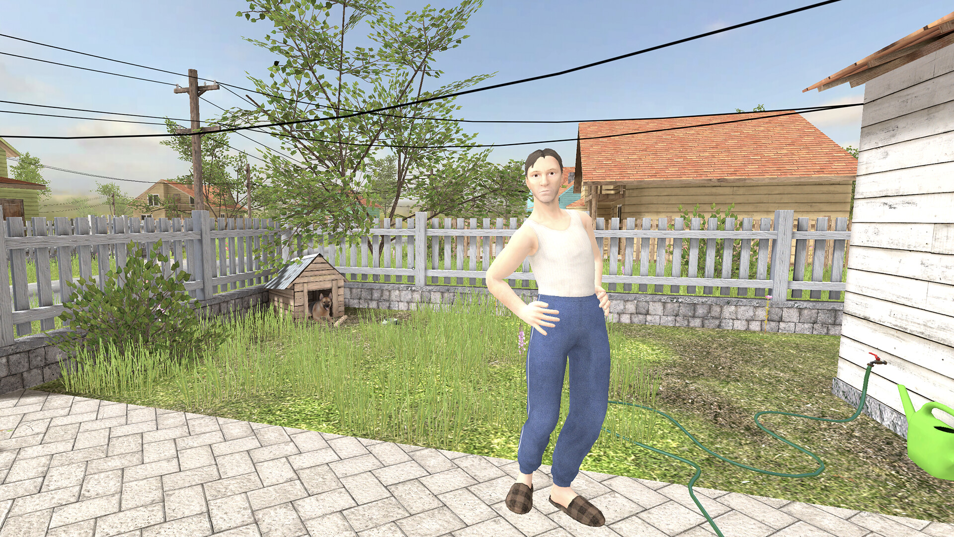 SchoolBoy Runaway player using objects and stealth timing to prepare an escape route