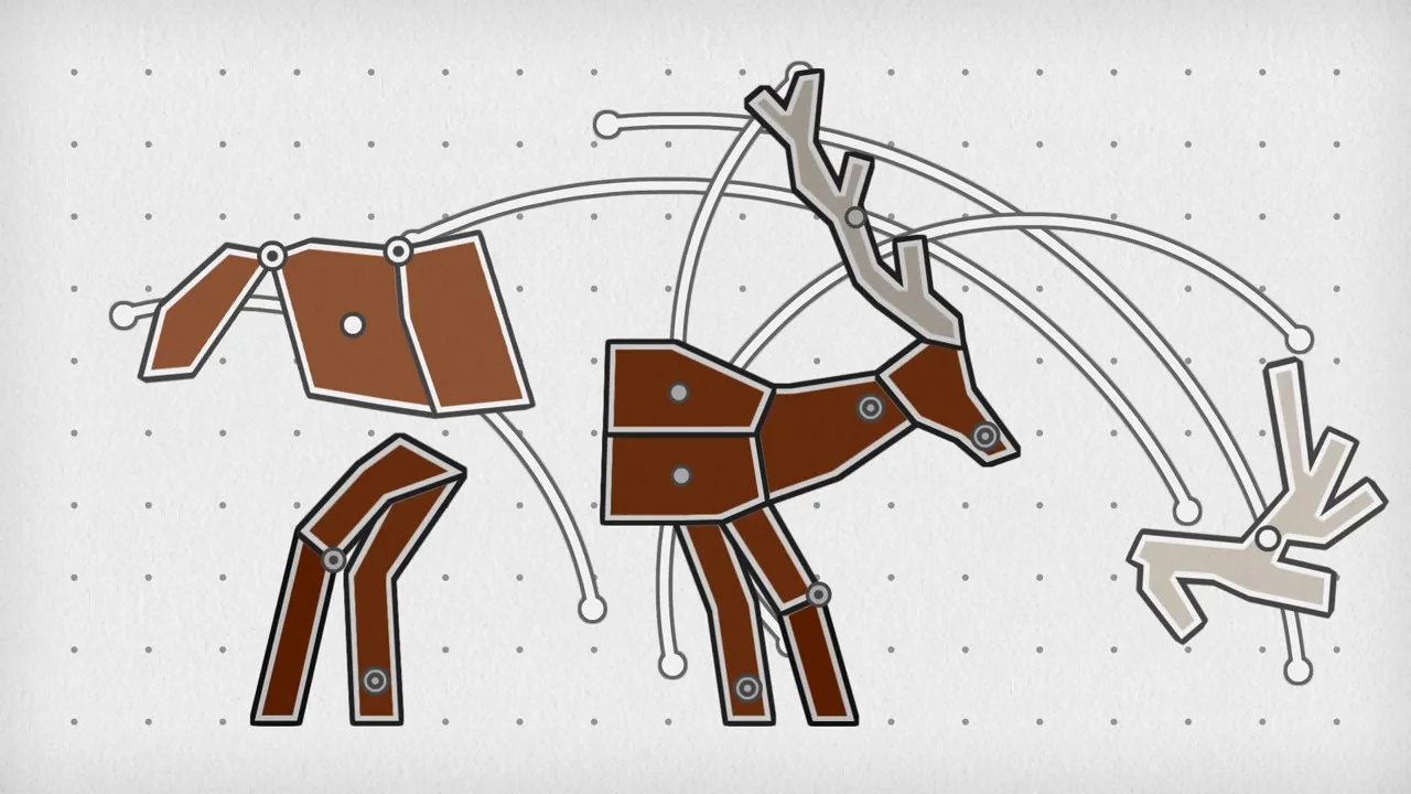 Shape Fold level showing step-by-step assembly of a complex folded figure