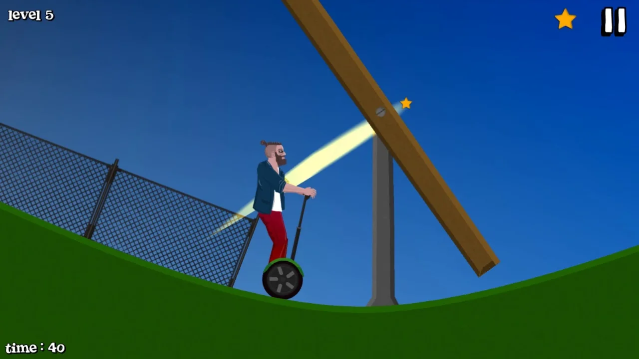 Short Ride player navigating a narrow obstacle lane with careful throttle