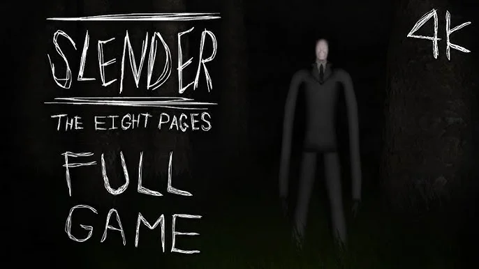 Slender The Eight Pages note location in dark woods with limited flashlight range