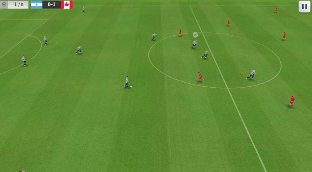 Soccer REAL striker lining up a shot on goal