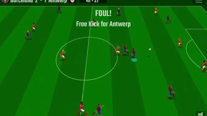 Soccer Skills Champion League attack unfolding with passing options in the box