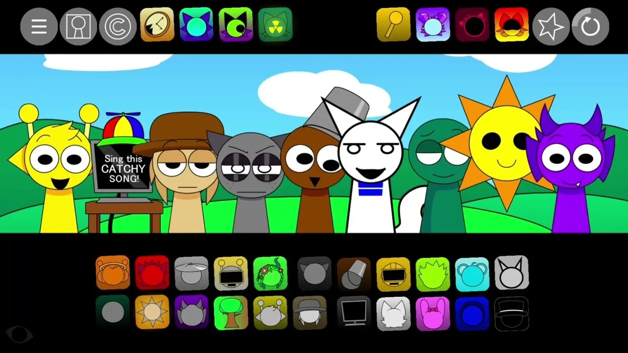 Sprunki Incredibox track building with beat and vocal loops arranged in layers