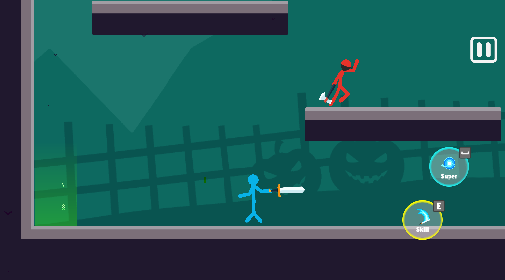 Stickman Battle fighter using a super attack against an opponent