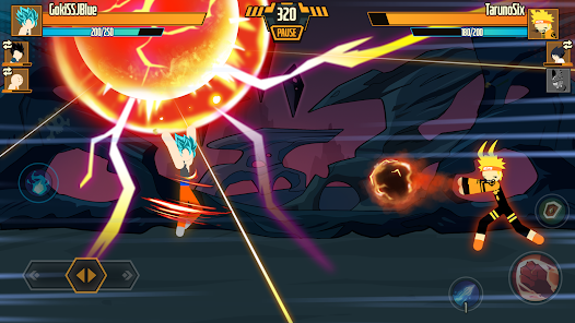 Stickman Dragon Fight character executing a high-damage combo sequence