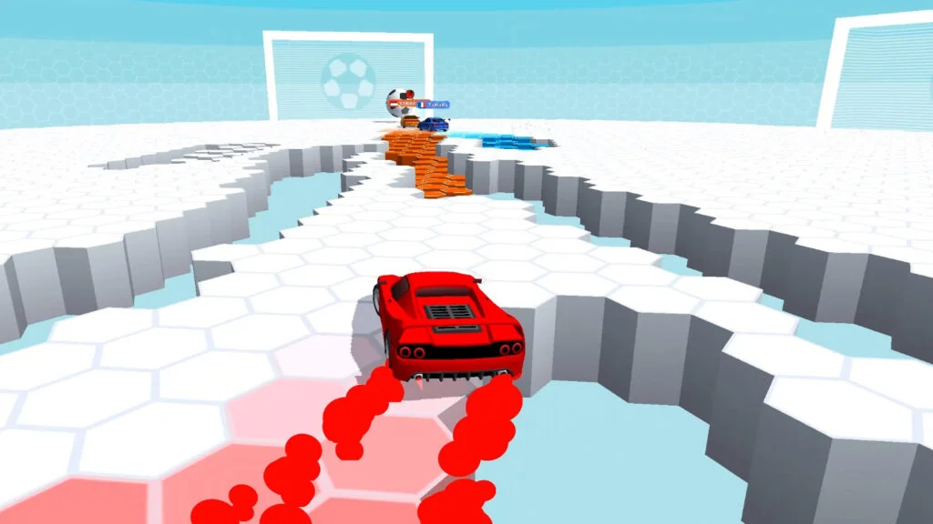 Survival Race driver holding a safe racing line through a crowded section