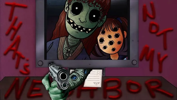 That's Not My Neighbor player validating identity before approving entry