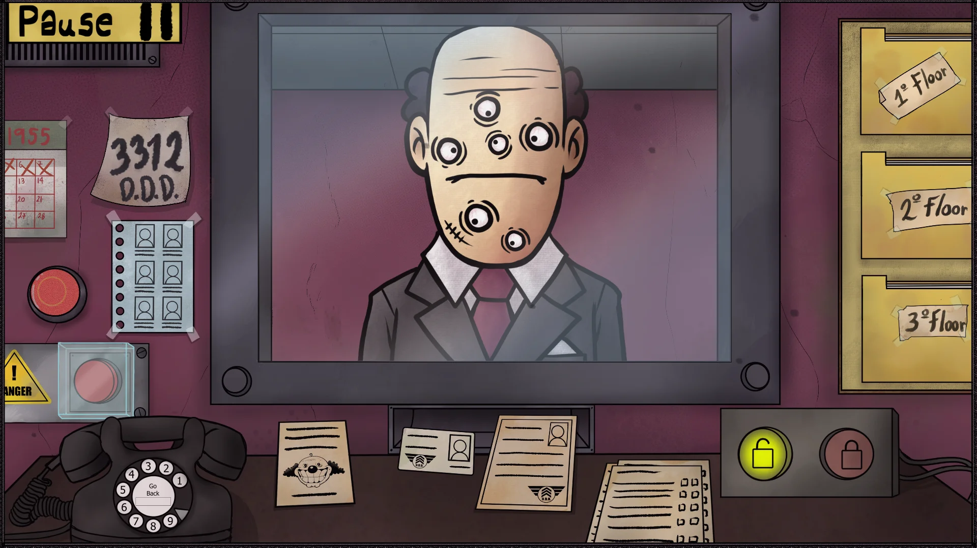 That's Not My Neighbor desk inspection with suspicious visitor documents