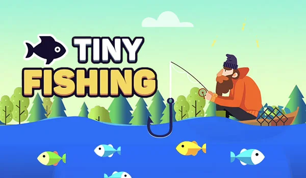 Tiny Fishing player collecting mixed fish and planning next upgrade