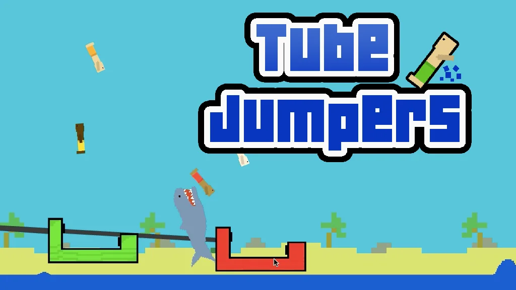Tube Jumpers chaotic multiplayer with players competing for tube balance