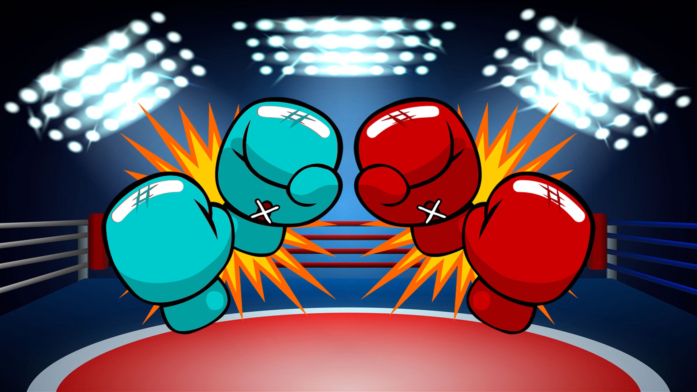 Ultimate Boxing match showing score and fighter health bars during a bout