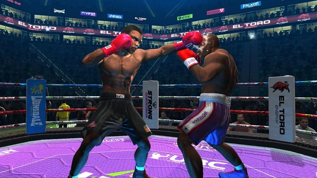 Ultimate Boxing fighter throwing a powerful punch mid-bout