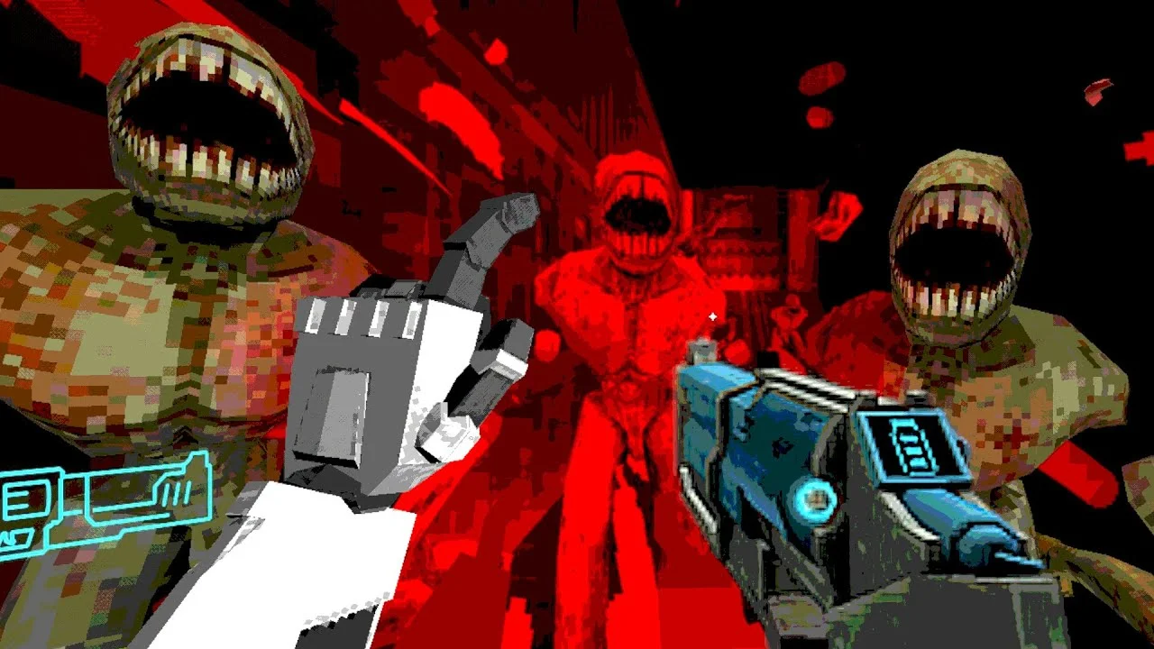 ULTRAKILL player chaining multi-weapon kills at close range for style rating