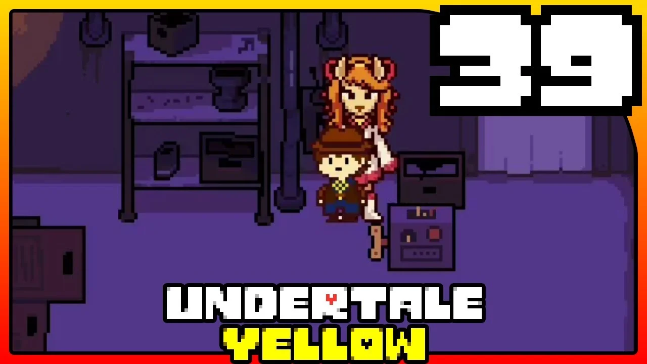 Undertale Yellow Clover in bullet pattern encounter with emotional narrative context