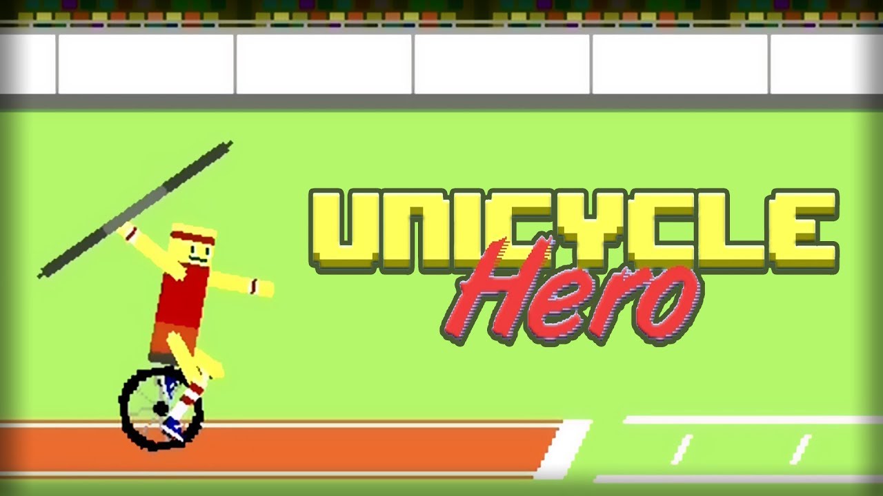 Unicycle Hero throwing event with the athlete on one wheel in a stadium