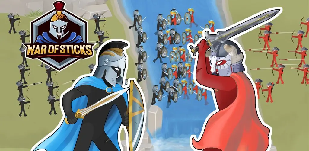 War of Sticks stickman army marching toward the Red Empire